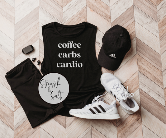 Coffee Carbs Cardio Muscle Tank