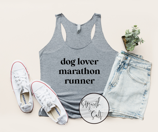 Dog Lover Marathon Runner Racerback